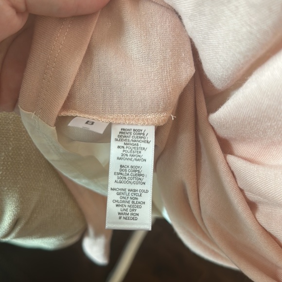 Loft Light Pink Top with Cream Button down on back - Picture 8 of 8